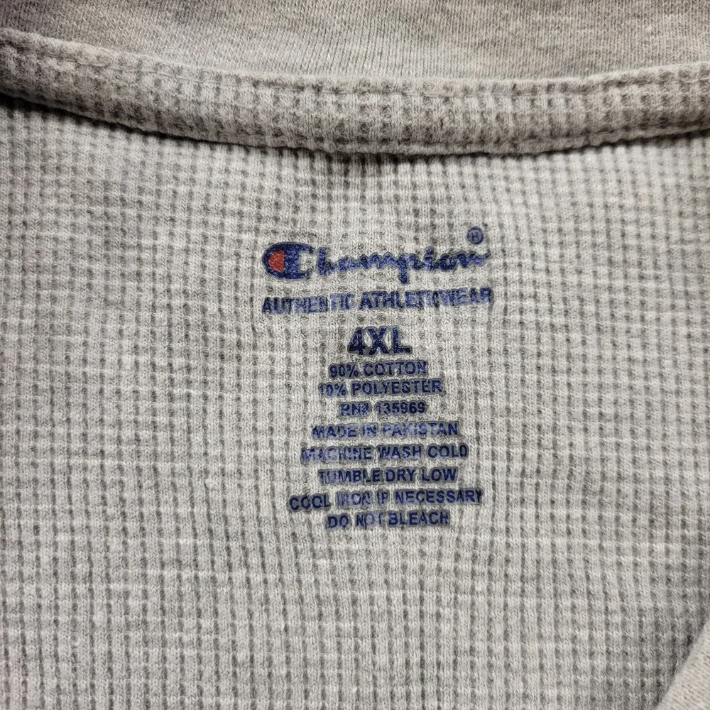 Champion long sleeve gray‎ thermal shirt size 4XL - Picture 5 of 5